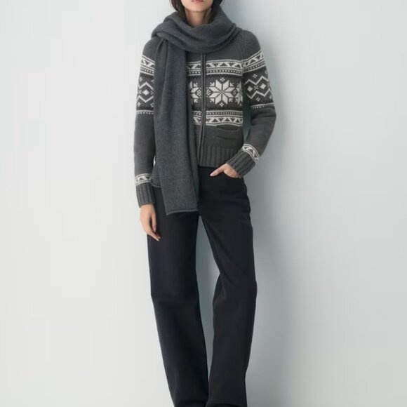 NWT Aritzia ECHO ZIP UP Heather Charcoal M - Picture 2 of 8